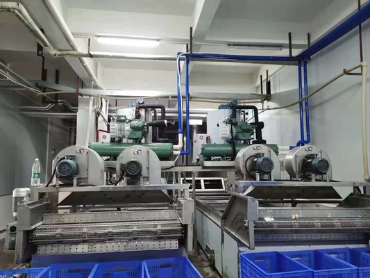 machine de machine à glaçons de flocon de neige de 70kw 10ton pour le refroidisseur de fruits de mer