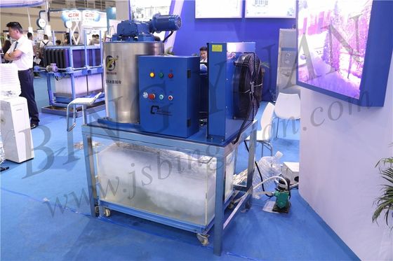 Machine à glace industrielle de flocon de prix de gros, machine à glaçons 1T/Day de petite capacité