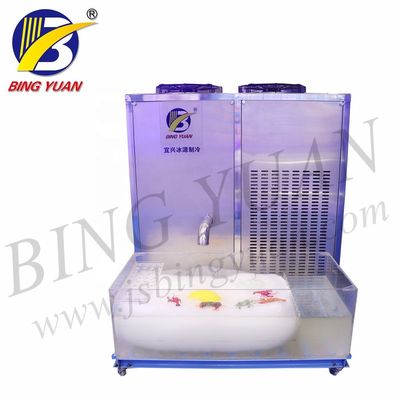 Machine à glace de boue des fruits de mer 380V 124.3KW 3T de refroidissement à l'air