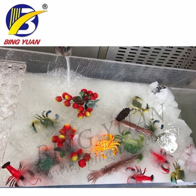 Machine à glace de boue des fruits de mer 380V 124.3KW 3T de refroidissement à l'air